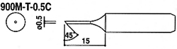 HAKKO白光烙铁头900M-T-0.5C烙铁咀