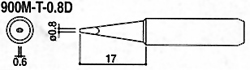 HAKKO白光烙铁头900M-T-0.8D烙铁咀