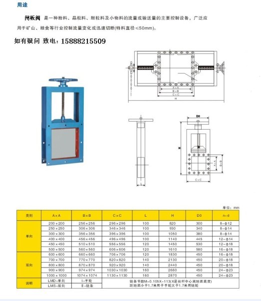 手动插板门