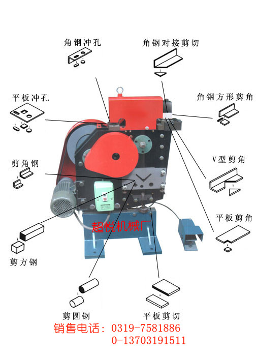 13703191511多功能剪切机、切断机-多功能角钢切断机