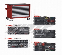 JTC-5641+496 大型8抽工具车附五抽工具组