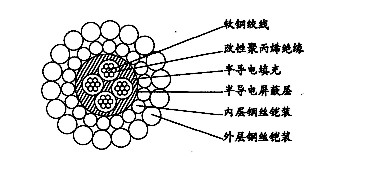 W4BP-8.00mm芯改性聚丙烯绝缘双钢丝铠装承荷探测电缆