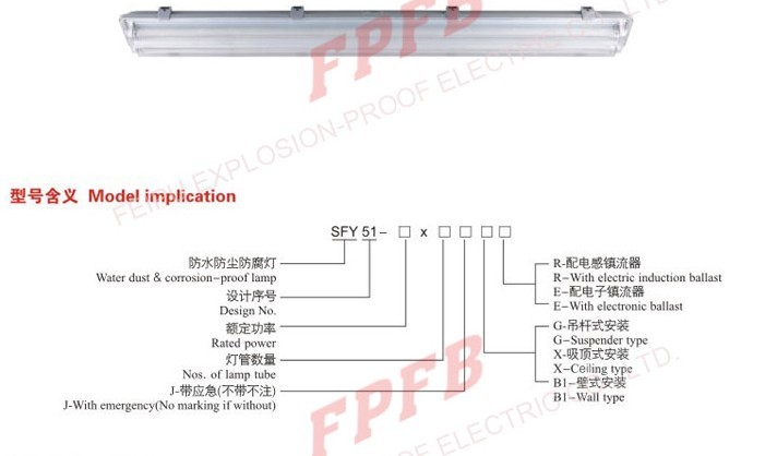 SFY51系列防水防塵防腐全塑熒光燈