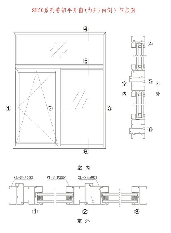 sh50系列普铝平开窗价格