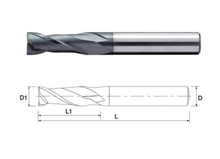 高硬度超微粒立铣刀。