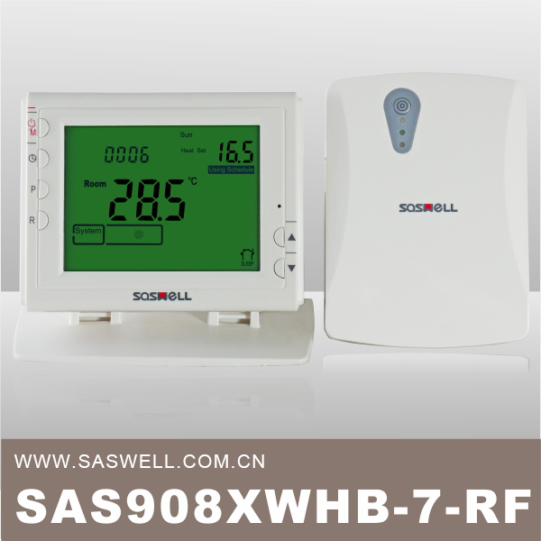 森威尔壁挂炉无线温控器SAS908XWHB-7-RF 厂家供应批发