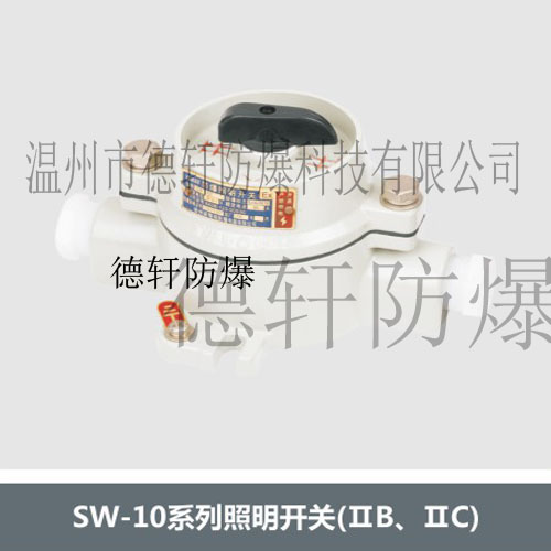 供应山东SW-10照明开关、德轩防爆开关、防爆管件