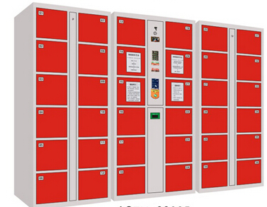 超市电子存包柜12/18/24/36门商场条码储物柜合肥钢制柜
