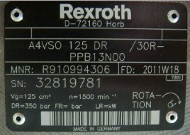 原装Rexroth柱塞泵A4VSO355DR/22R-PPB25N