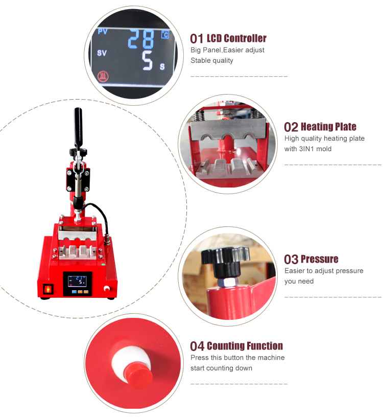 圓珠筆筆燙畫機(jī) pen heat press 熱轉(zhuǎn)印印筆機(jī) 三工位