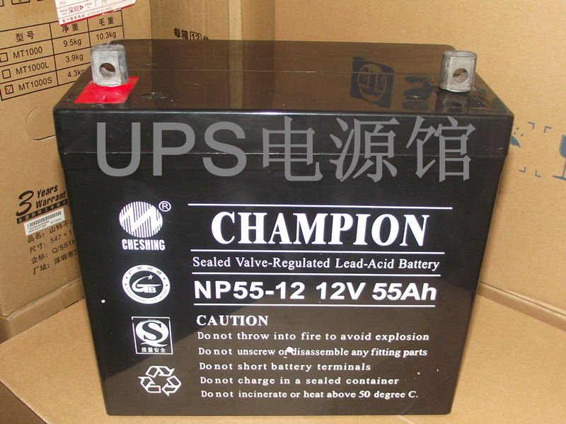 冠军蓄电池NP12V55AH冠军12v55ah