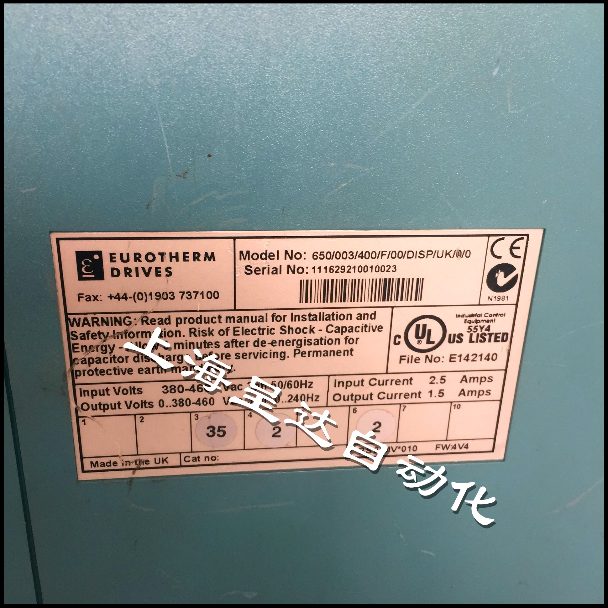 派克变频器650V/003/400/0/00/SISP/RSO