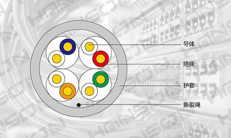漢昇線纜 超五類4對(duì)非屏蔽網(wǎng)線 cat5e utp 超五類雙絞線