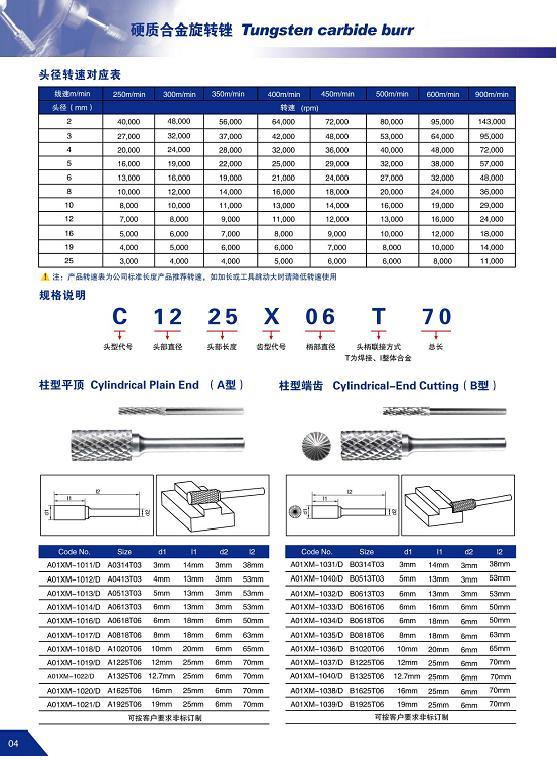 上海钨钢磨头旋转锉代理 上海硬质合金旋转锉刀具 硬质合金旋转锉刀具