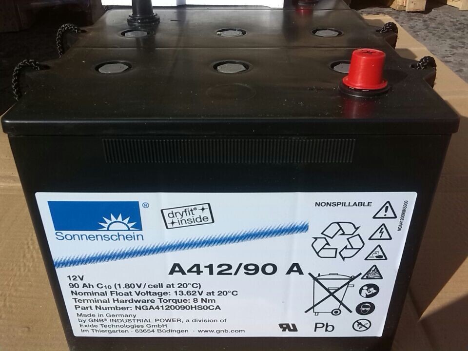 德国阳光蓄电池12V90AH 原装正品 A412/90G