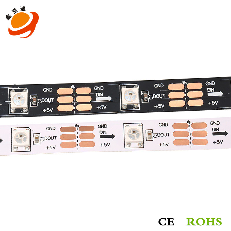 供应SK6812内置ICled5050幻彩灯条5V30灯全彩灯带户