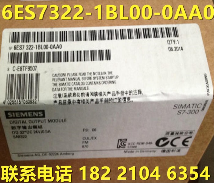 全新PLC 6ES7 322-1BL00-0AA0 6ES7322-1BLOO-