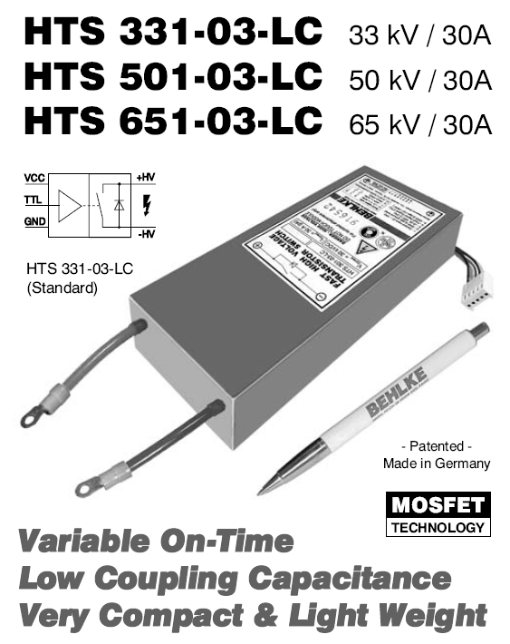 德国原装进口behlke HTS 61-20-LC2高压开关