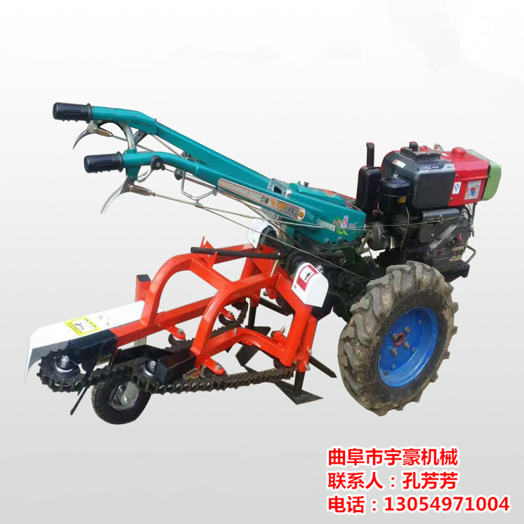 花生收獲機(jī) 手扶車(chē)帶動(dòng)的花生收割機(jī) 收獲完可整齊排放不落果