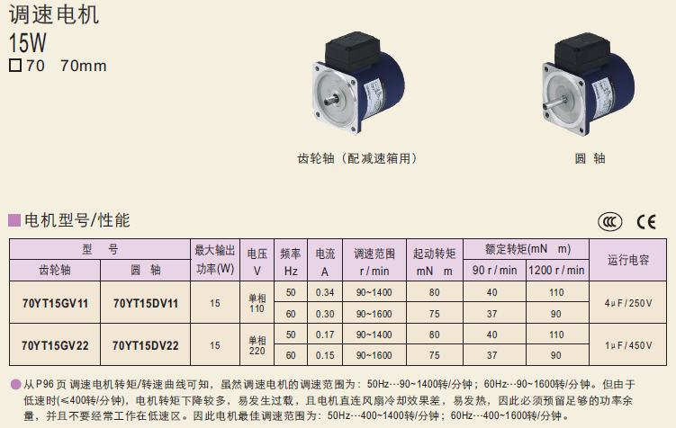 70YT15GV11  70YT15GV22  70YT15DV11精研电机