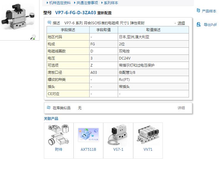 快速报价VP7-6-FG-S-3