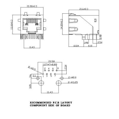 供应taimag 网络连接器rj45