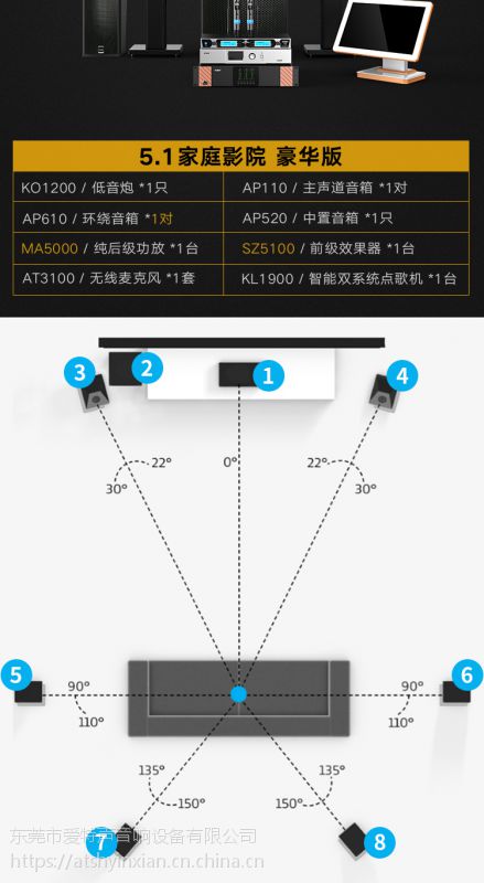 1家庭影院音响套装 7.1家用k歌客厅环绕木质音箱全套