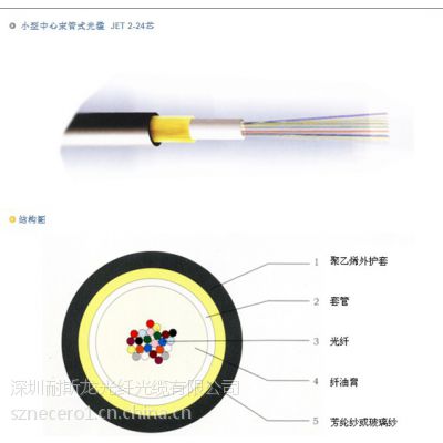 供应小型中心束管式光缆 jet 2-24芯