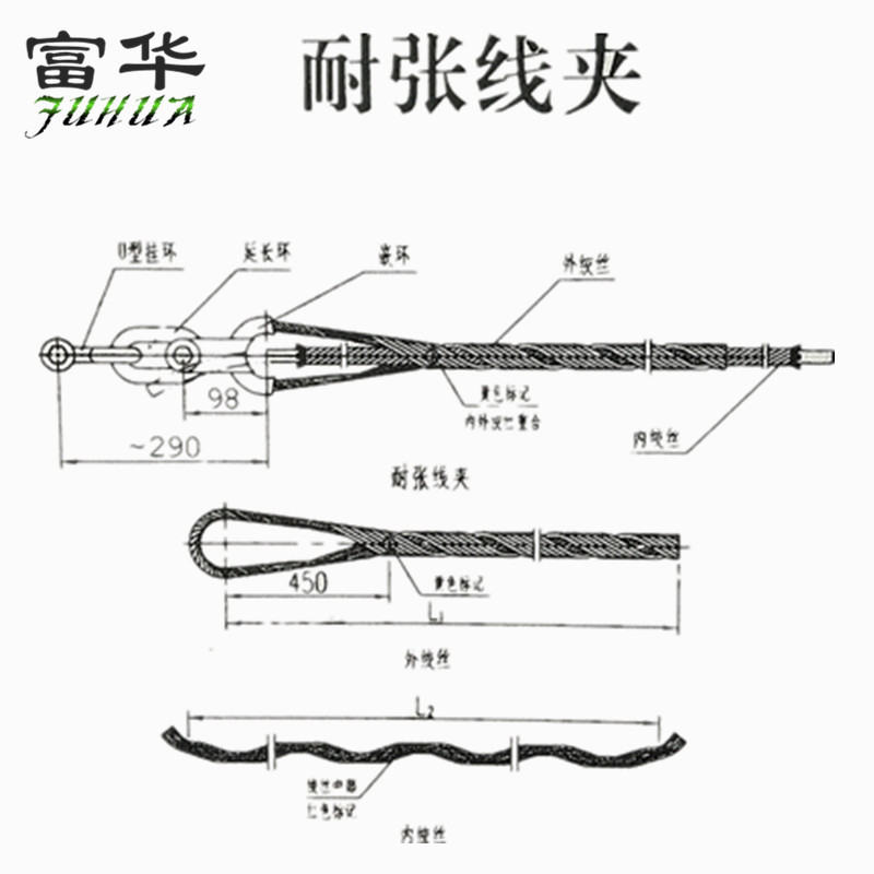 山东富华 adss耐张预绞丝 外贸出口 光缆耐张串 钢芯铝绞线 保质保量