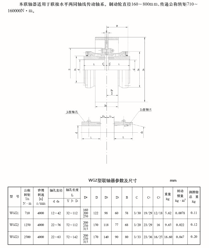 WGZ型鼓形齒式聯(lián)軸器