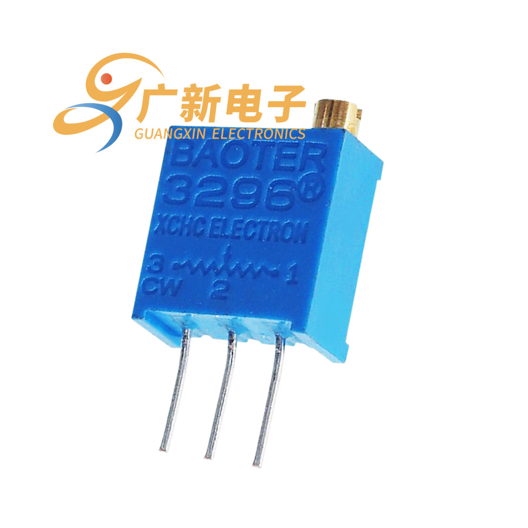 3296W-1-101 100R (100Ω) 立式頂調(diào)多圈微調(diào)可調(diào)電阻電位器