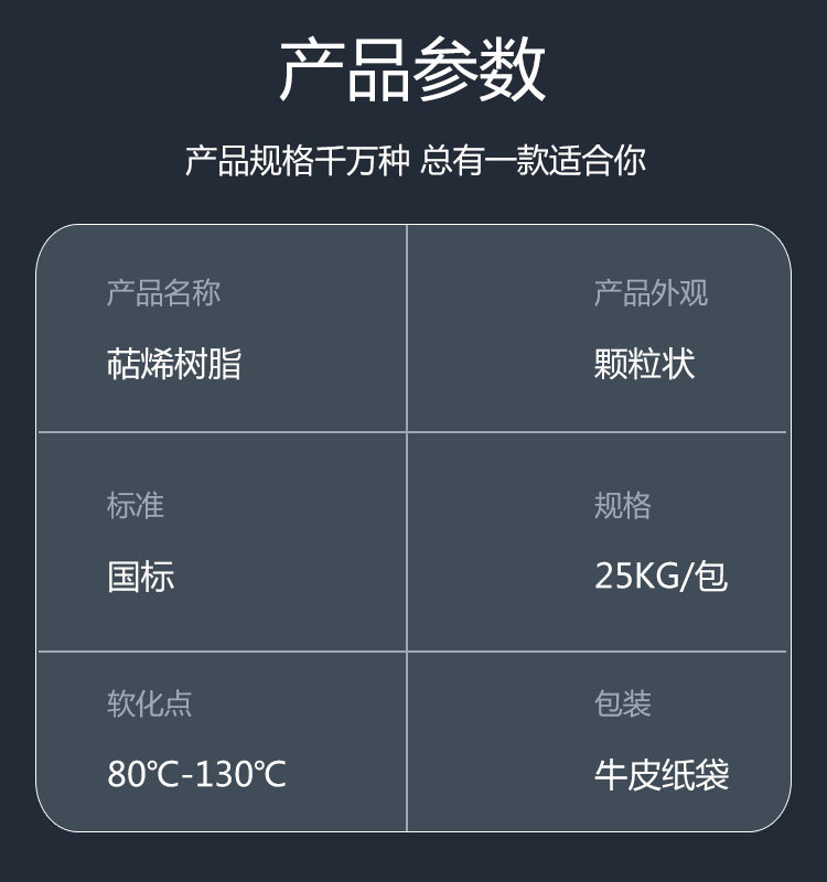 在EVA系热溶胶粘剂中 良好的相溶性、加热稳定性、接着力、高温接着性。