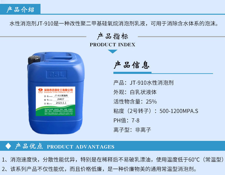 消泡剂，是消除泡沫的一种添加剂。在涂料、纺织、医学、发酵、造纸、水处理及石油化工等领域生产和应用过程中会产生大量的泡沫，进而影响到产品质量、生产过程。基于对泡沫的抑制、消除，生产时通常要把特定量的消泡剂加入其中。