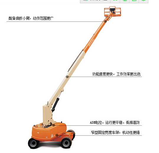 天津曲臂式高空作业车租赁