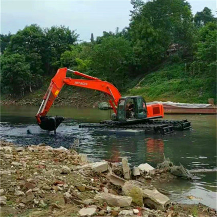 四川成都本地水挖机船挖机出租