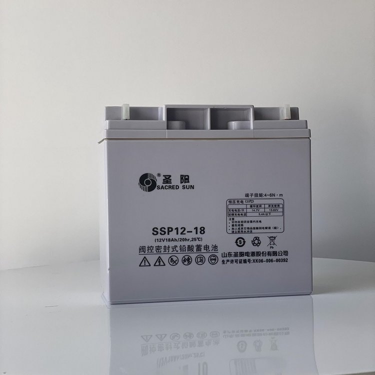 圣陽蓄電池SSP12-18機房鉛酸免維護電瓶12V18AH UPS電源專用