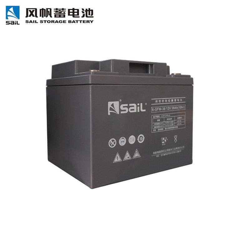 風(fēng)帆蓄電池12V38AH 6-GFM-38 UPS電源直流屏專用免維護(hù)蓄電瓶