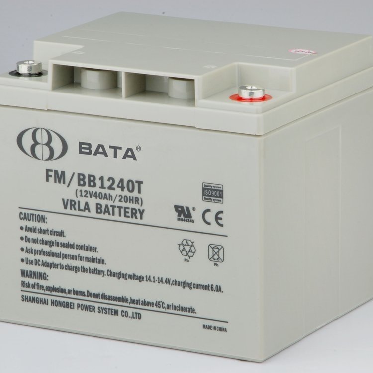 太阳能电瓶BATA鸿贝蓄电池FM/BB1240T 12V40AH直流屏UPS专用电池