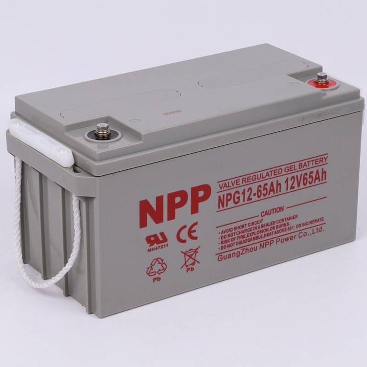 NPP蓄电池NPG12-65 12V65AH 耐普胶体免维护电池 UPS电源