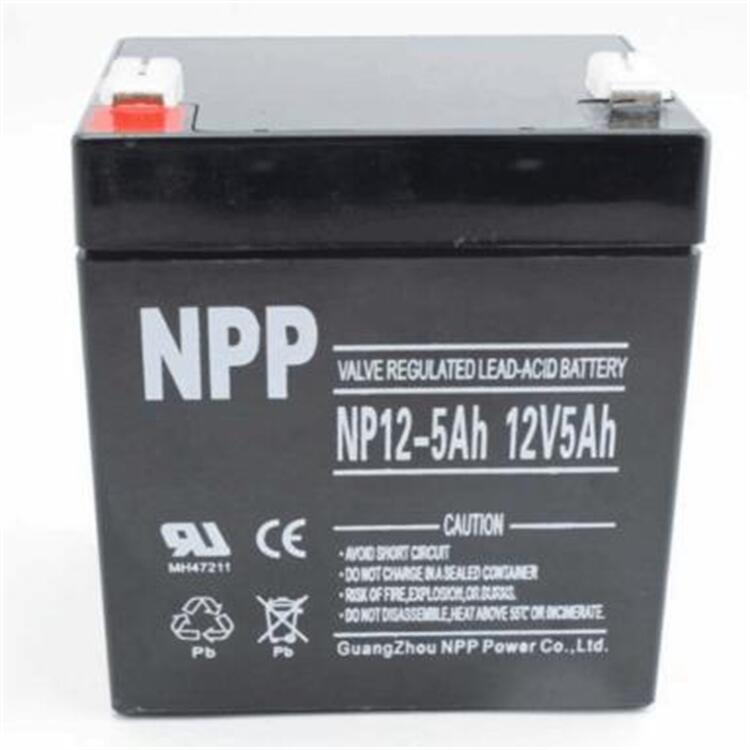 NPP蓄电池NP12-5 12V5AH 耐普胶体免维护电池 消防应急灯电梯备用