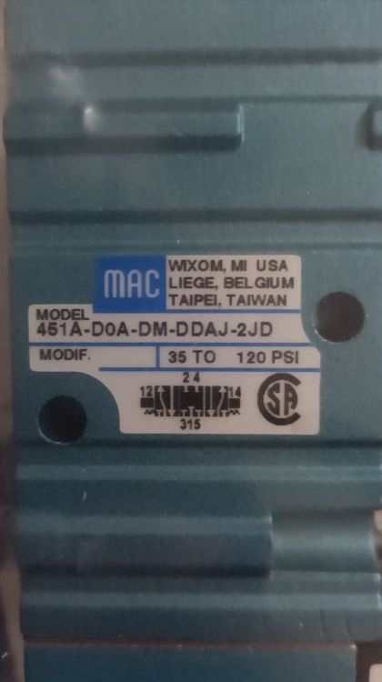 美國MAC電磁閥451A-D0A-DM-DDAJ-2JD現(xiàn)貨出售原裝正品