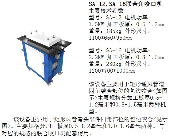 厦门鑫马牌咬口机