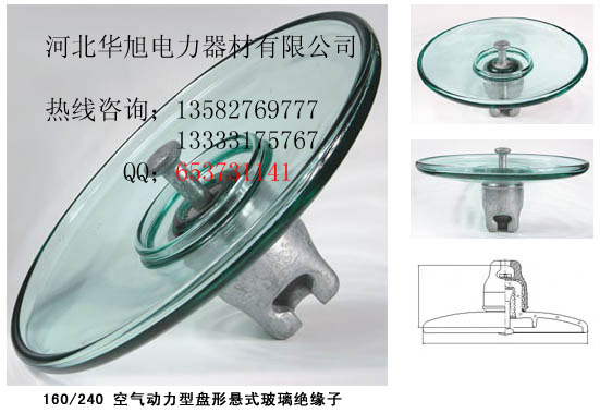 华旭生产钢化玻璃绝缘子LXY-100 LXHY-160 悬式绝缘子