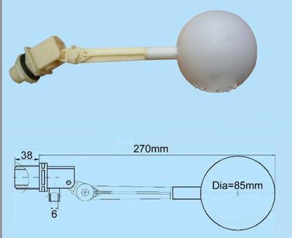 塑料可调式浮球阀