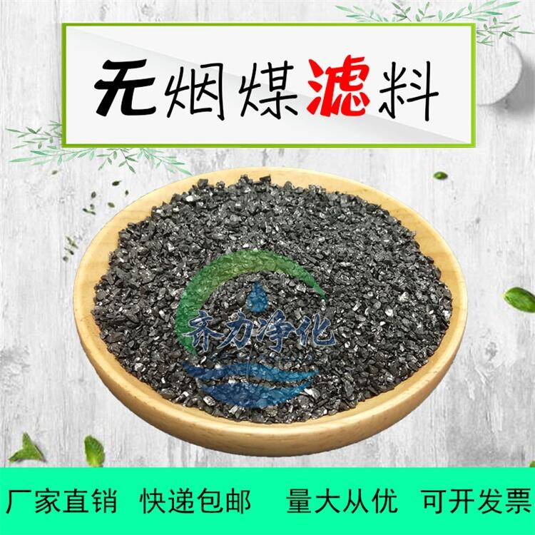 潮州无烟煤滤料 工业废污水处理滤罐填充填料80%含量 高强度耐酸碱