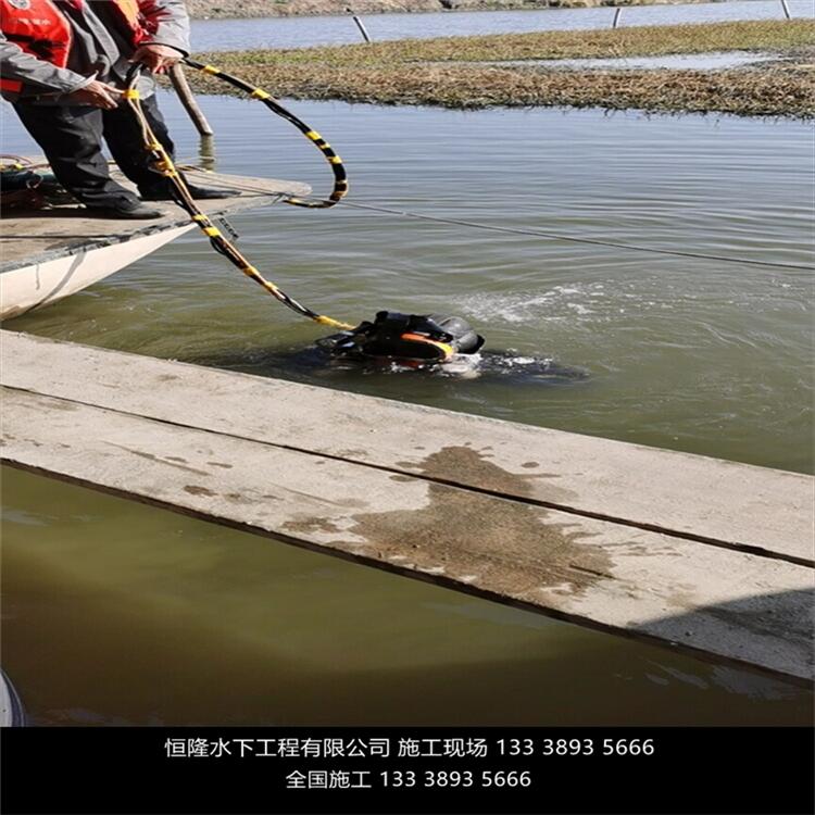 潛水員水下作業(yè)隊伍附近有施工隊