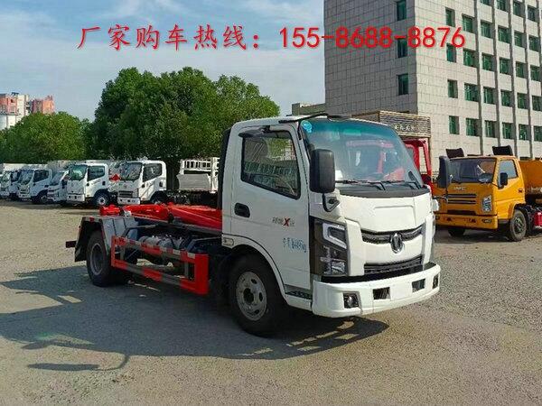 凱馬柴油版勾臂垃圾車,天龍后雙橋勾臂垃圾車