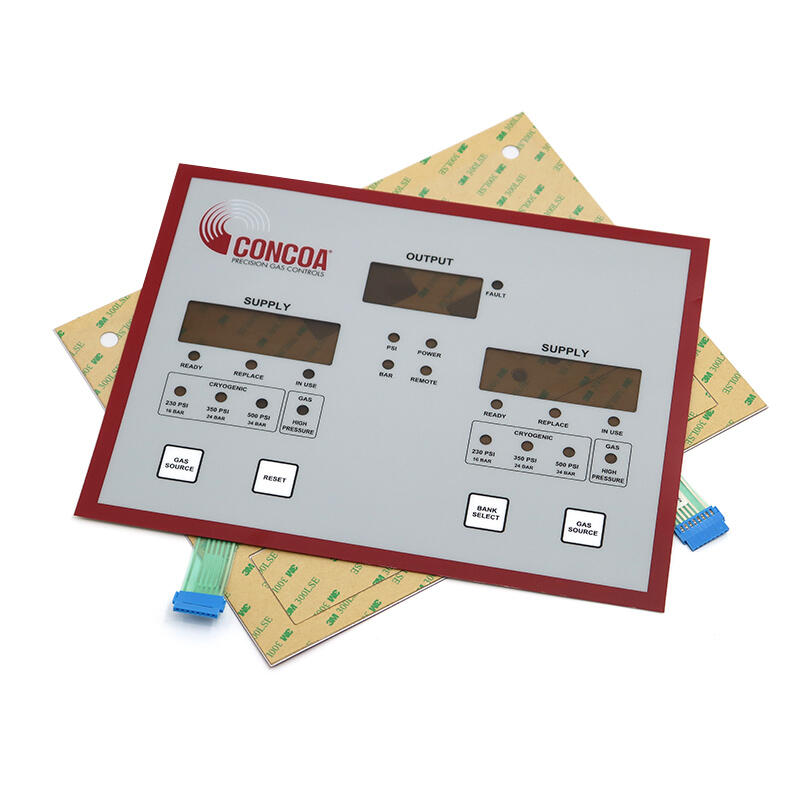 定制医械设备用的控制面板薄膜开关定做压力按键面板PET面贴厂家