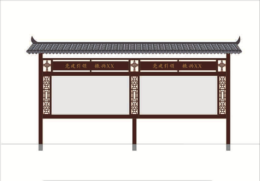 湖北宣傳欄。校園告示欄仿古宣傳欄告示欄