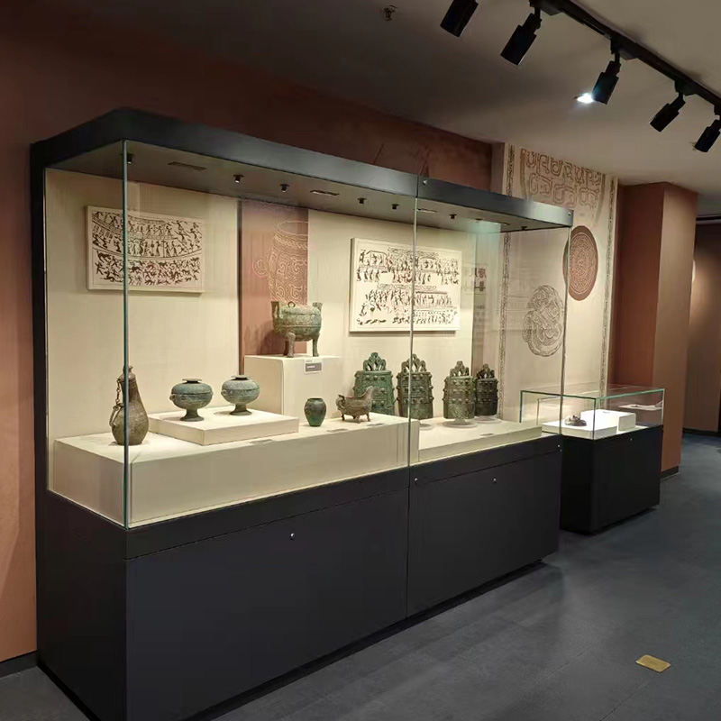 西安博物館升降平柜，西安博物館防爆展柜，西安博物館多媒體展柜